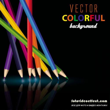 Color pencil vector
