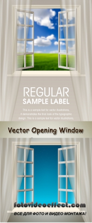 Stock: Vector Opening Window