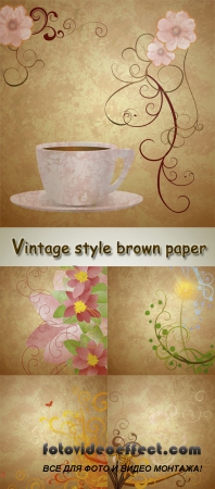 Stock Photo: Vintage style brown paper