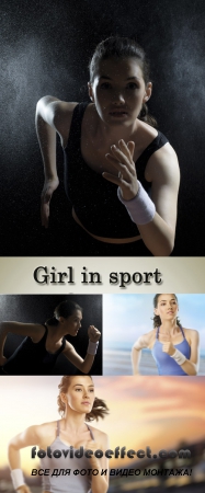 Stock Photo: Girl during sports run