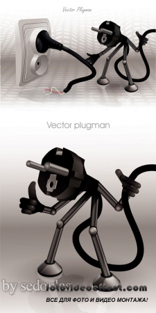 Cartoon plug - Vector