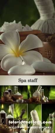 Stock Photo: Exotic flowers and accessories for Spa
