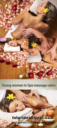 Stock Photo: Young woman in Spa massage salon