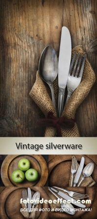 Stock Photo: Vintage silverware