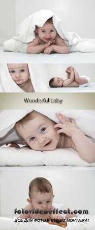 Stock Photo: Wonderful baby 2