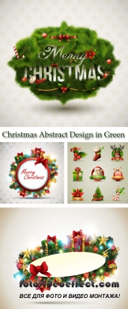 Stock: Christmas Abstract Design in Green
