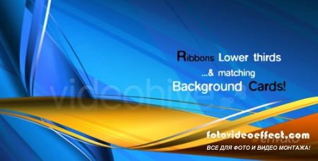 Videohive - RIBBONS Lower third & Background COMBO