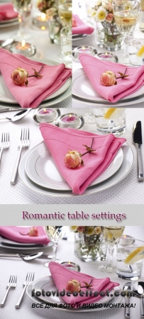 Stock Photo: Romantic table settings