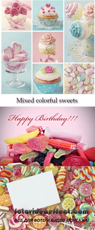 Stock Photo: Mixed colorful sweets