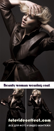 Stock Photo: Beauty woman wearing coat