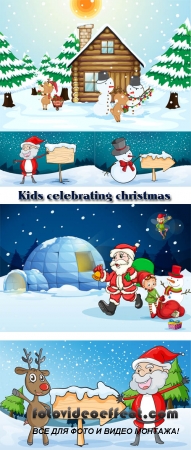 Stock: Favourite holiday of children - Christmas