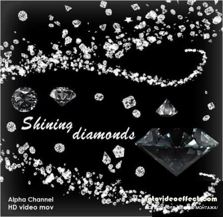 Shining Diamonds (Alpha Channel Footage HD)