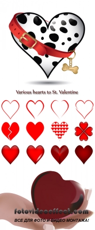 Stock: Various hearts to St. Valentine