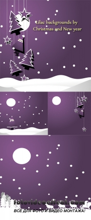 Stock: Lilac backgrounds by Christmas and New year