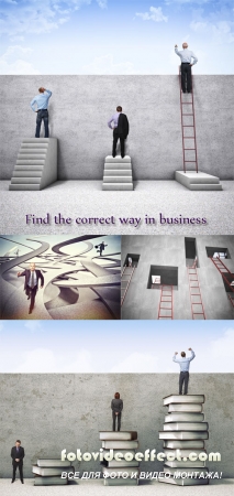 Stock Photo: Find the correct way in business