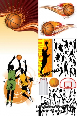 Basketball silhouette - vector