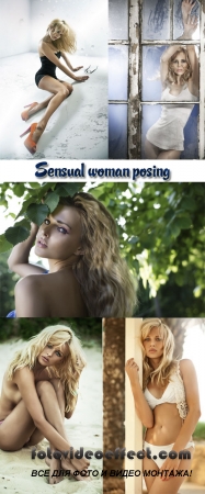 Stock Photo: Sensual woman posing