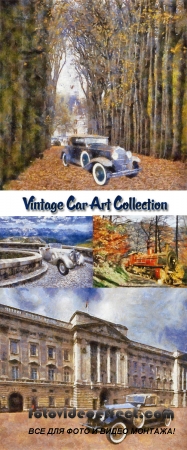 Stock Photo: Vintage Car Art Collection