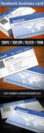 Quick Responsive Facebook Business Card. PSD