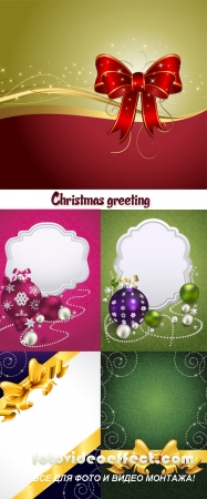 Stock: Christmas card, New Years congratulation