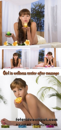 Stock Photo: Girl in wellness center after massage