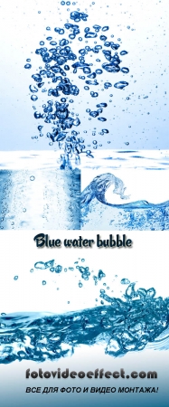 Stock Photo: Blue water bubble 2