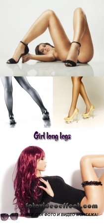 Stock Photo: Girl long legs
