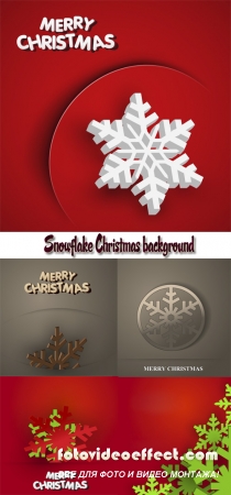 Stock: Snowflake Christmas background