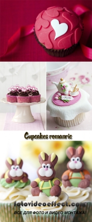 Stock Photo: Cupcakes romanric