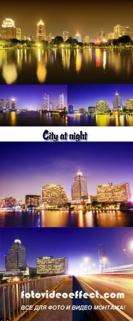 Stock Photo: City at night, megalopolis