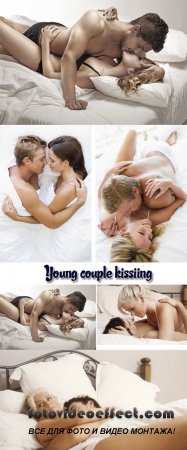 Stock Photo: Embraces and kisses of a loving couple