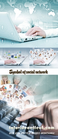 Stock Photo: Symbol of social network