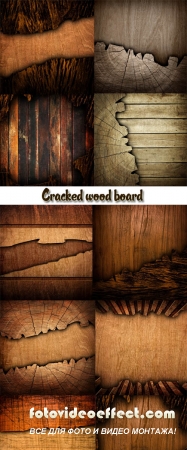 Stock Photo: Cracked wood board