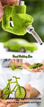 Stock Photo: Hand Holding Eco