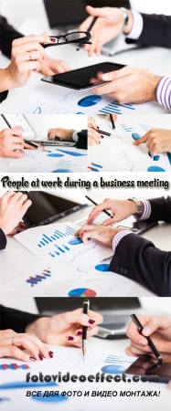 Stock Photo: People at work during a business meeting
