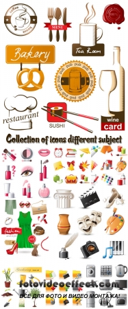 Stock: Collection of icons different subject