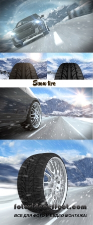 Stock Photo: Snow tire