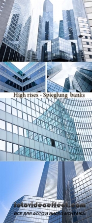 Stock Photo: High rises - Spieglung  banks