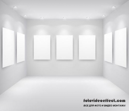 Hall gallery template vector