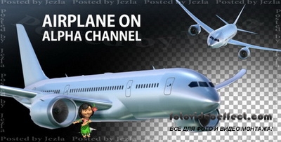 : Airplane On Alpha Channel