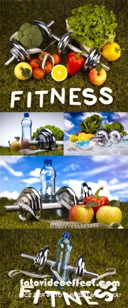 Stock Photo: Vitamin and Fitness diet, green grass