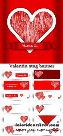 Stock: Valentin stag banner
