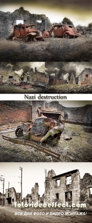 Stock Photo:  Nazi destruction
