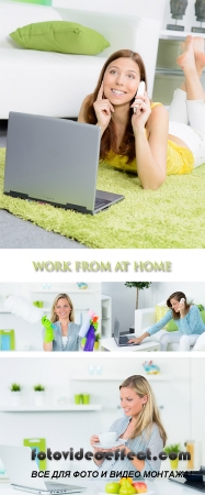 Stock Photo:  Work from at home