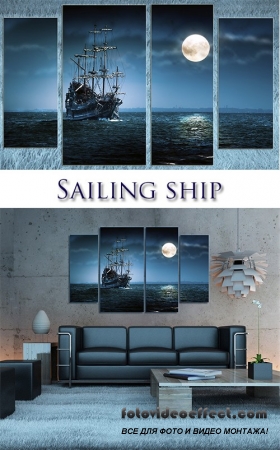 Triptyches, Fourplex - Sailing ship