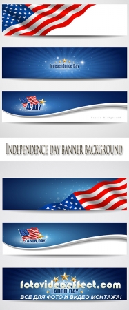 Stock: Independence day banner background