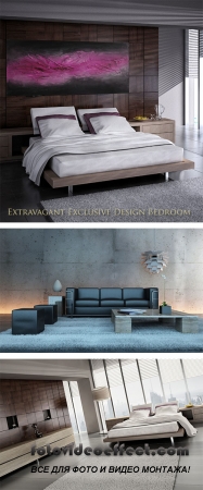 Stock Photo: Extravagant Exclusive Design Bedroom