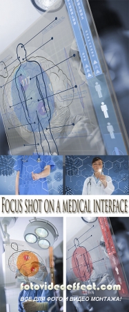 Stock Photo: Focus shot on a medical interface