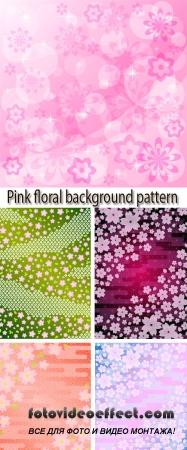 Stock: Pink floral background pattern
