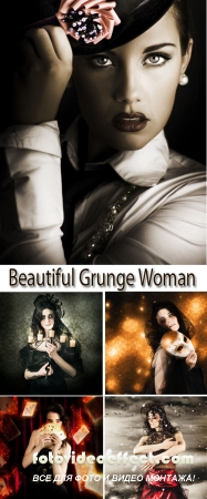 Stock Photo: Beautiful Grunge Woman